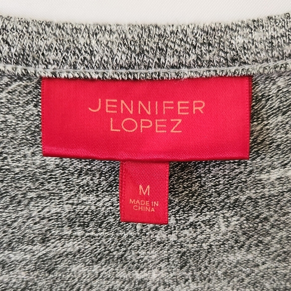 Jennifer Lopez Y2k Gray Studded V-Neck Tee with Cutouts womens size medi… - Picture 11 of 13